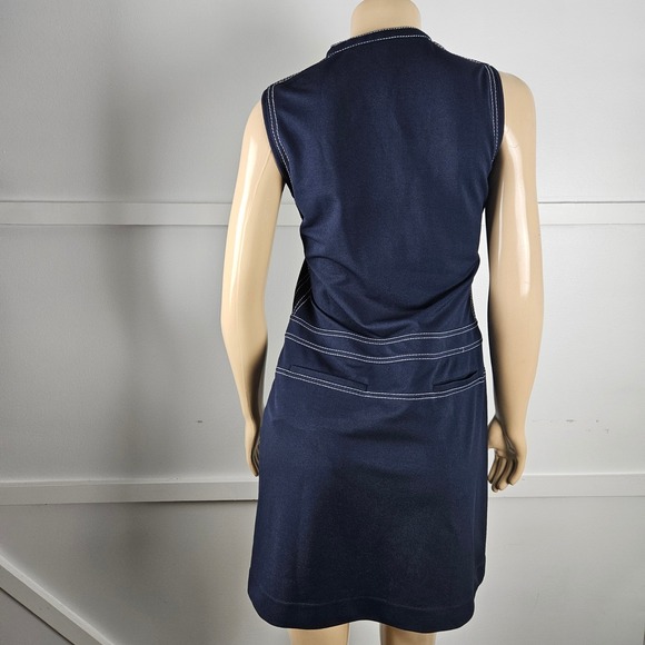 Tory Sport Pique Contrast Stitch Tennis Golf Sporty Athleisure Dress Size M - Picture 2 of 10